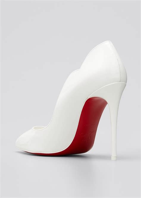 Christian Louboutin Hot Chick Patent Red Sole Pumps.